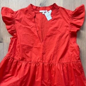 Flying Tomato Vibrant Orange layered dress. Lightweight large UF Gator color.